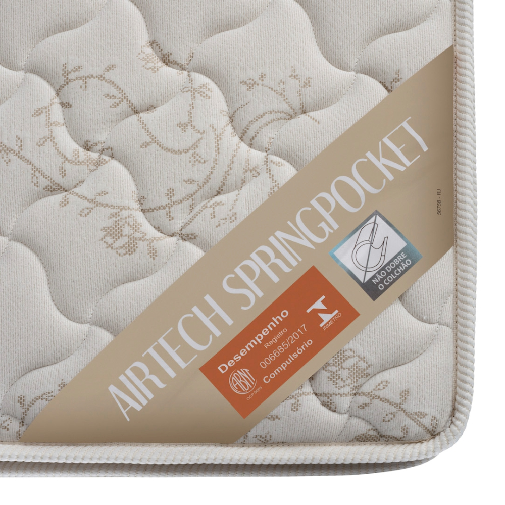 Colchão Solteiro Ortobom Airtech Spring Pocket 88x188x30cm