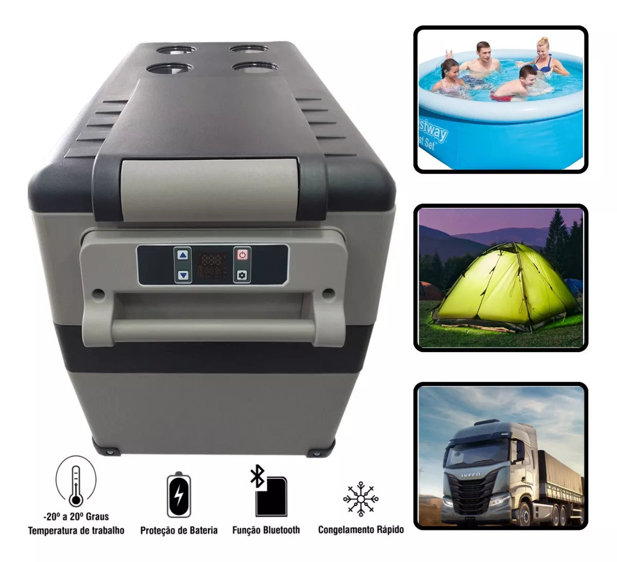 Geladeira Portátil 45L 12V-24V / 100-240V