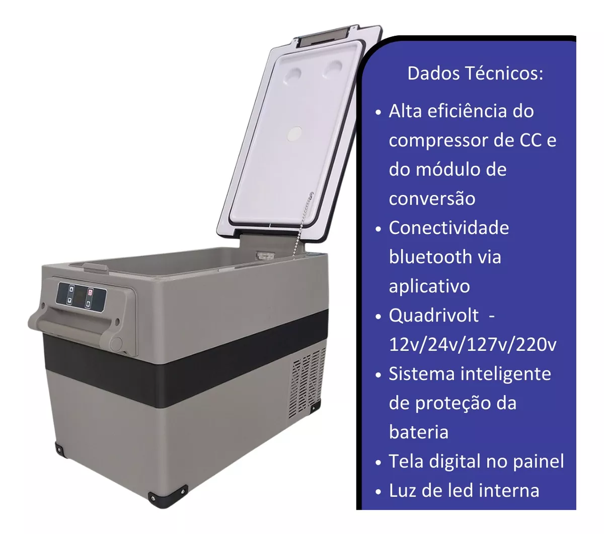 Geladeira Portátil 45L 12V-24V / 100-240V