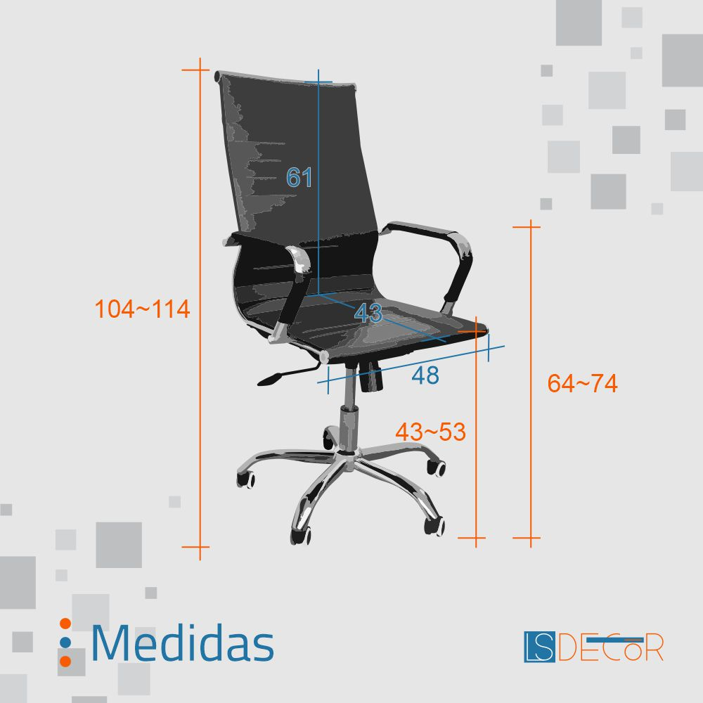Cadeira Escritório Presidente Giratória Esteira Eames Colorido