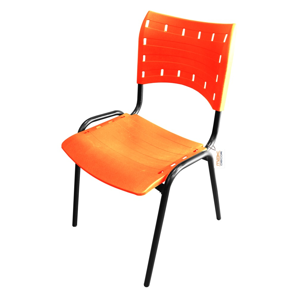 Cadeira Fixa ISO Polipropileno Empilhável Colorida