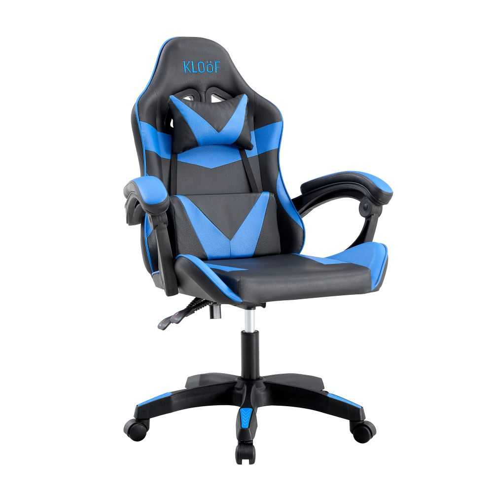 Cadeira Giratória Gamer KL1 - Preto e Azul