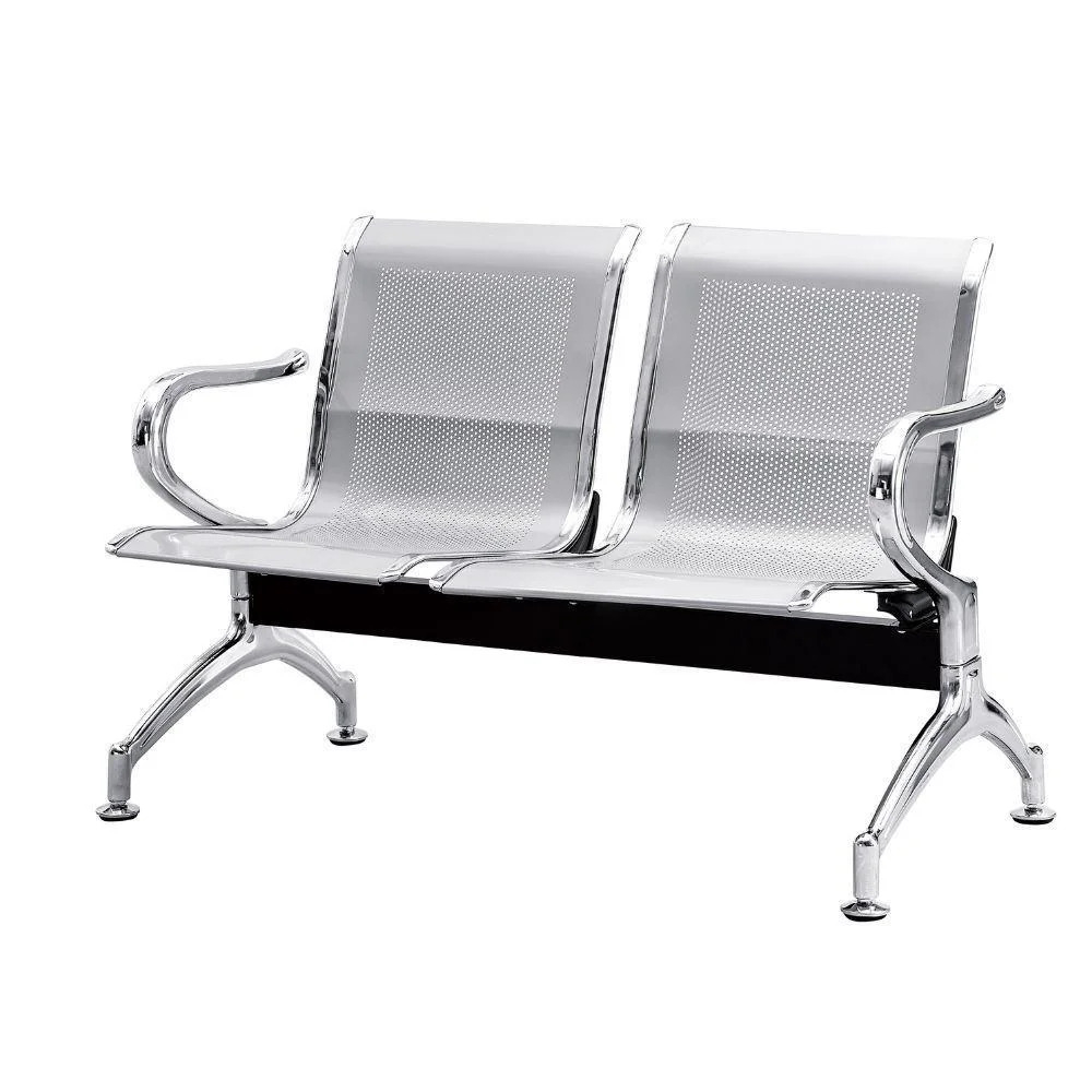 Cadeira Longarina Cromada 2 Lugares