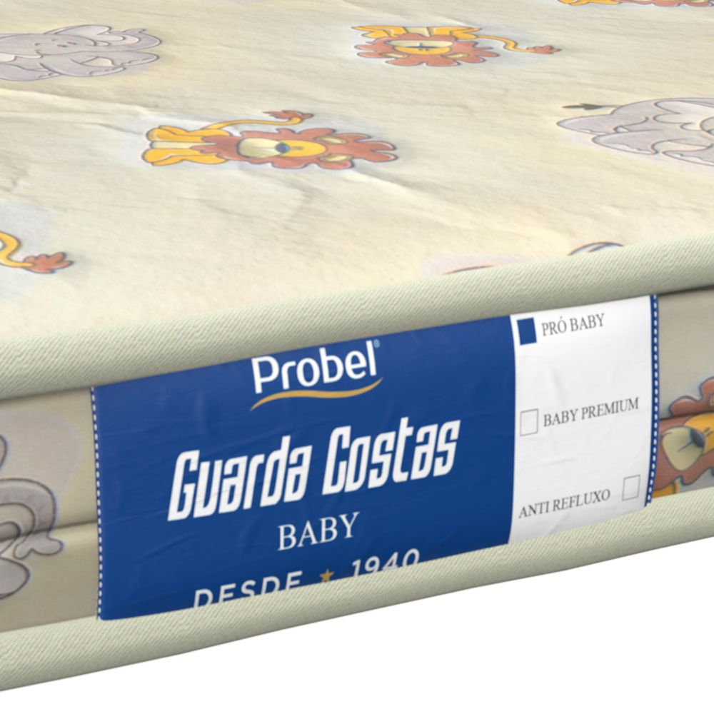 Colchão para berço D18 Liso 8cmx130cmx60cm Guarda Costas Pro Baby Infantil