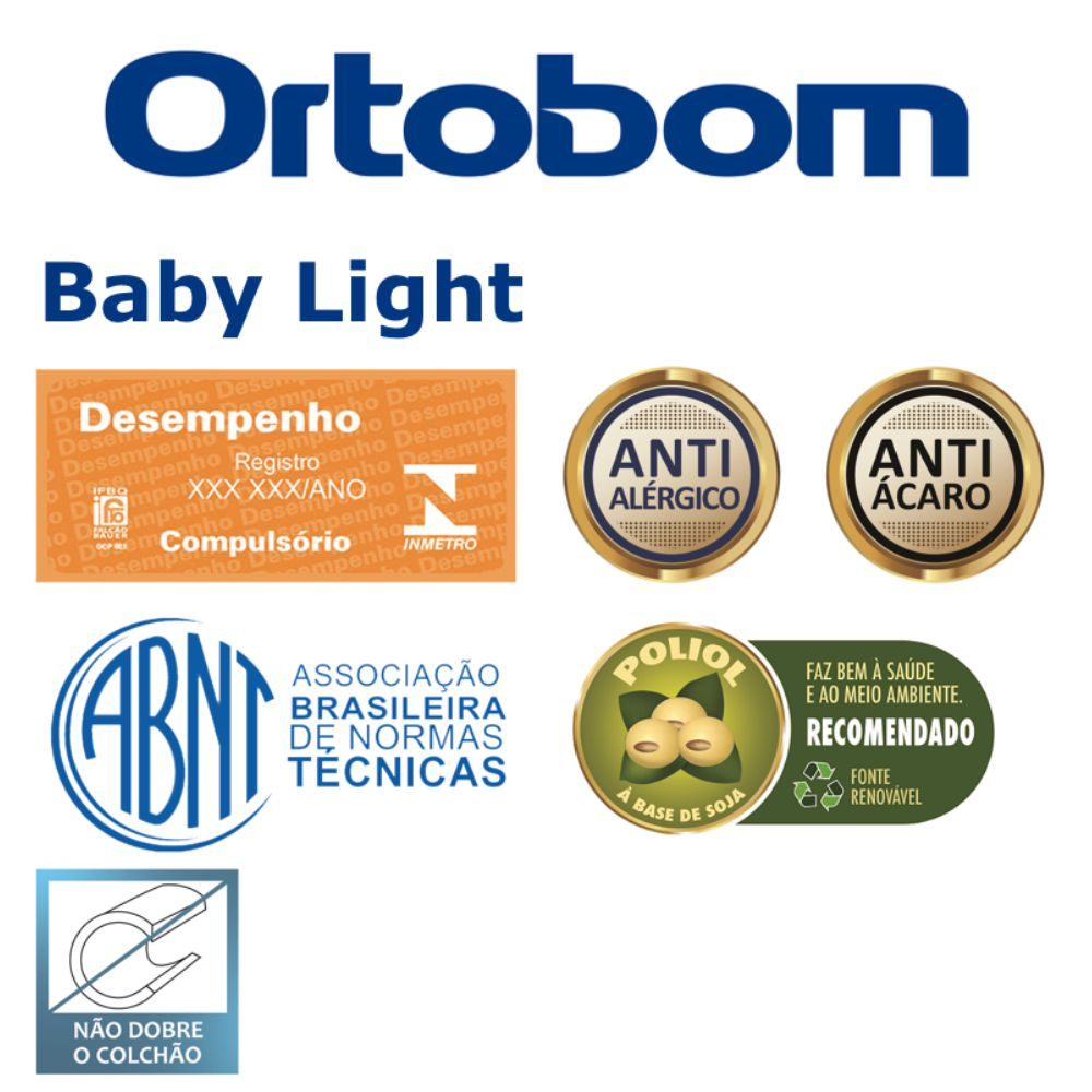 Colchão Infantil Baby Light Ortobom D18 70x130x12cm